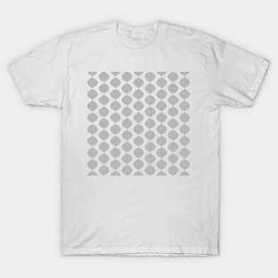 Mid Century Modern Retro 60s Waves Pattern  (35% Grey) T-Shirt